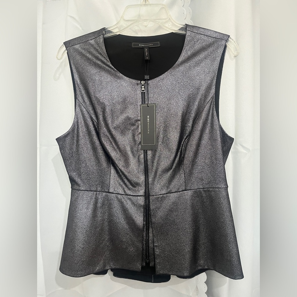 BCBGMaxAzria Metallic Gunmetal Dress